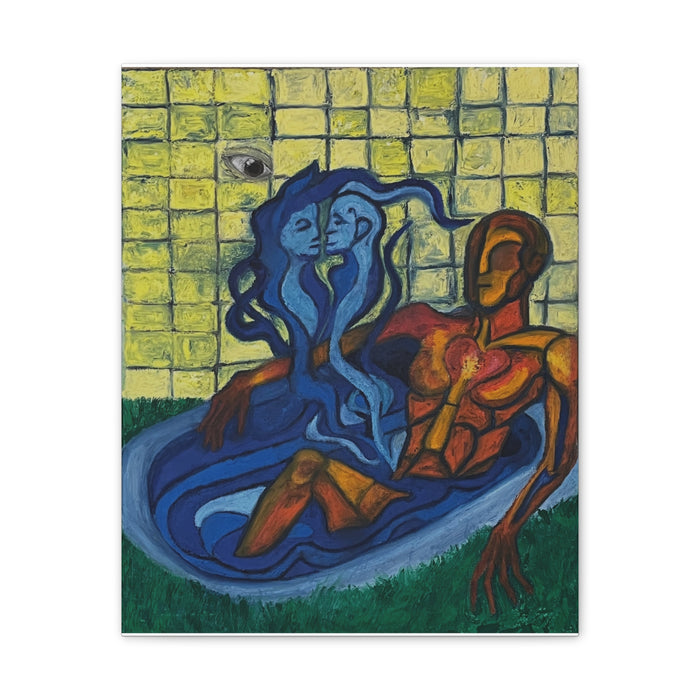 “Life’s a Bath, Sex is Water” 16x20 Stretched Canvas Print