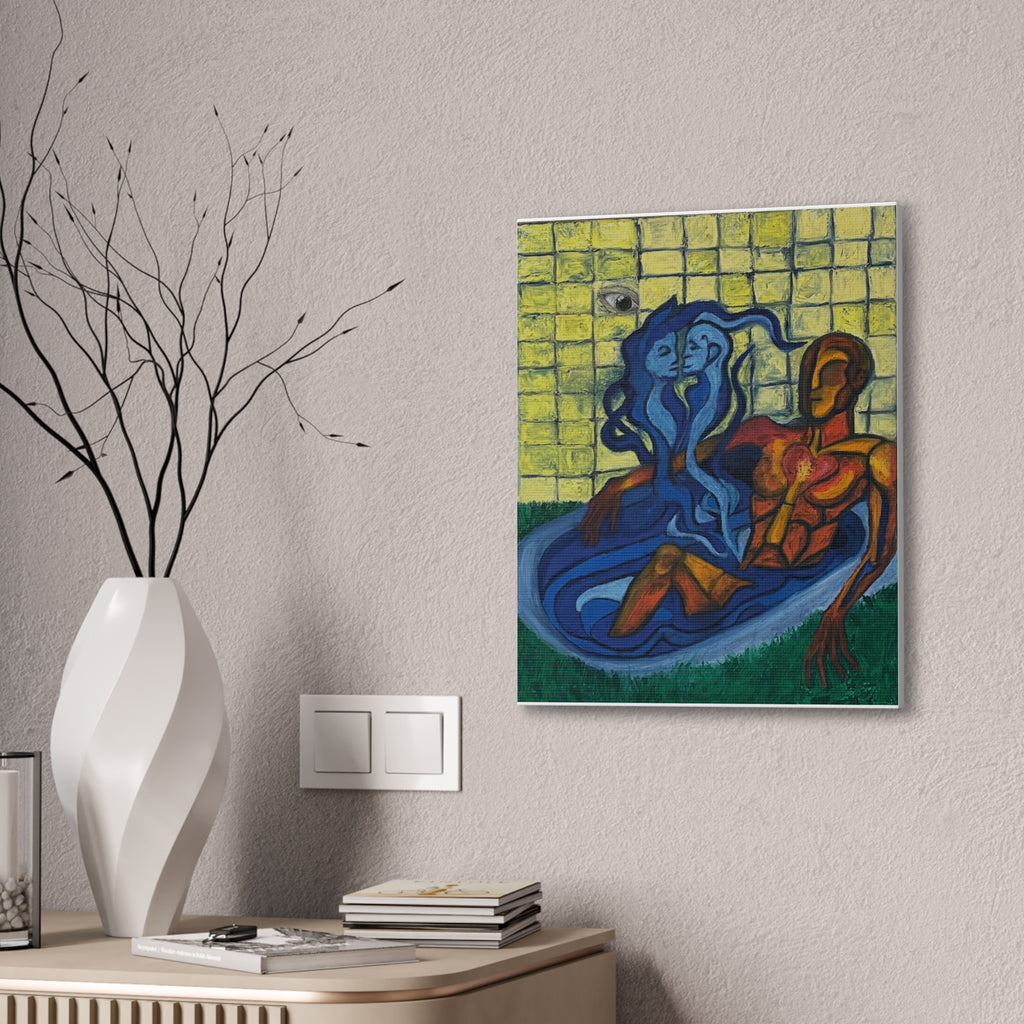 “Life’s a Bath, Sex is Water” 16x20 Stretched Canvas Print
