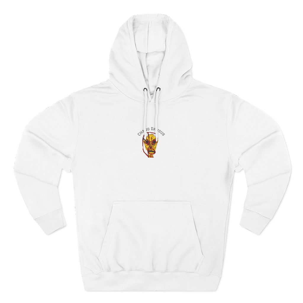 “Halloween on Christmas/Make Sure the Mask Fits” embroidered hoodie