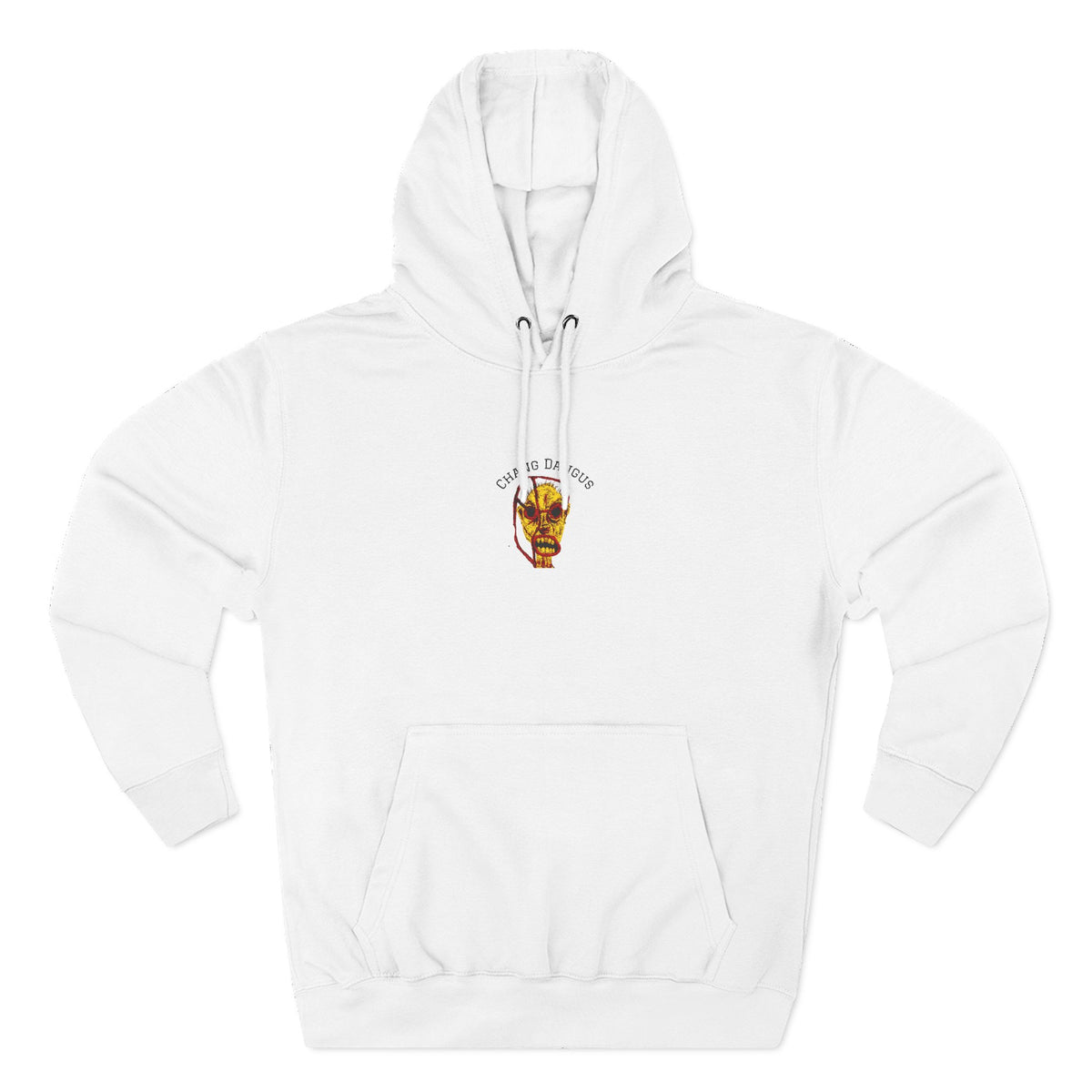 “Halloween on Christmas/Make Sure the Mask Fits” embroidered hoodie
