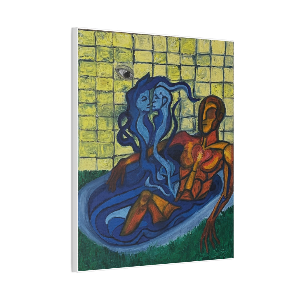 “Life’s a Bath, Sex is Water” 16x20 Stretched Canvas Print