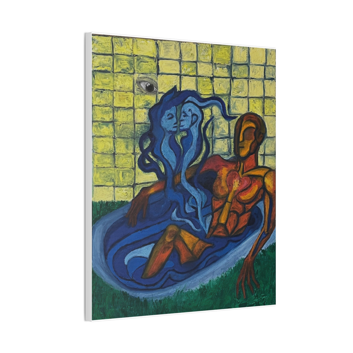 “Life’s a Bath, Sex is Water” 16x20 Stretched Canvas Print